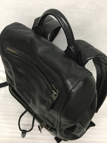 COACH オールレザー バックパック ブラック 72338