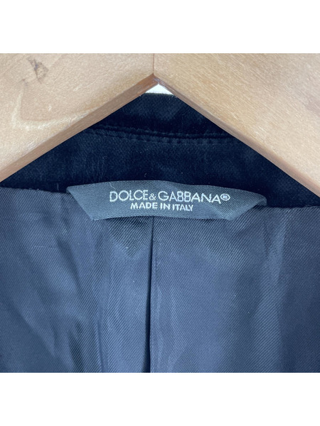 DOLCE＆GABBANA MARTINI ベロア ピークドラペル テーラードジャケット size52