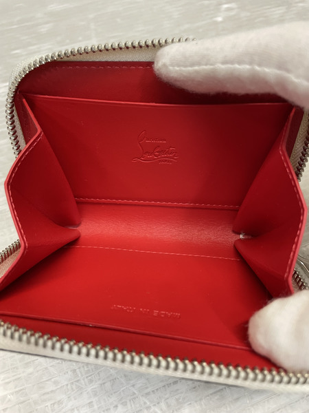 C.Louboutin パネトーネ スパイクスタッズ コインパース ホワイト[値下]