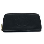 長財布 CHANEL キャビアスキン/ラウンドファスナー