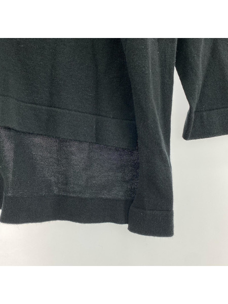evam eva　cotton cupro turtleneck 　ブラック M E251K021[値下]