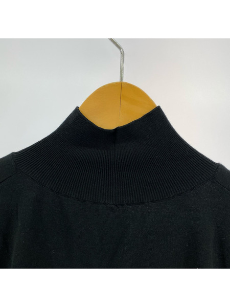 evam eva　cotton cupro turtleneck 　ブラック M E251K021[値下]