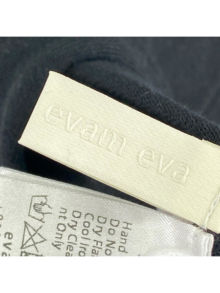 evam eva　cotton cupro turtleneck 　ブラック M E251K021[値下]