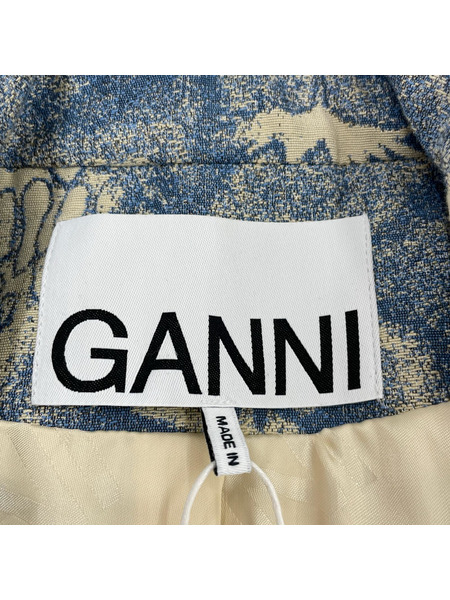 GANNI ジャケット ジップジャケット 38 ブルー