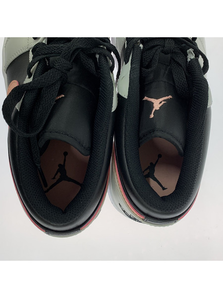 NIKE スニーカー Air Jordan 1 Low Grey/Black/Pink 26.5cm