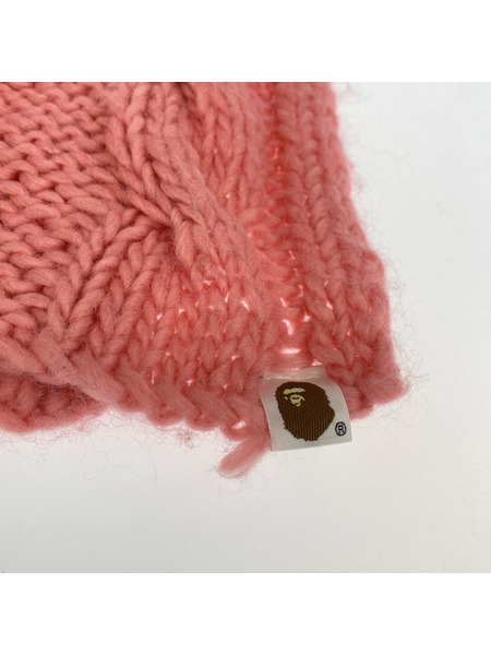A BATHING APE ソノ他 ニットマフラー ピンク