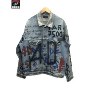 BALENCIAGA 18AW Graffiti Denim Jacket 46