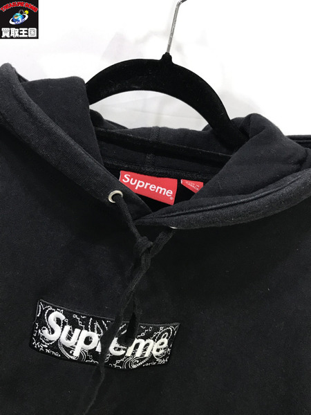 Supreme Bandana Box Logo Hooded Sweatshirt/S/黒/シュプリーム/パーカー[値下]