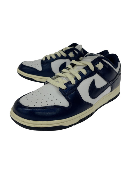 Nike Women's Dunk Low PRM Midnight Navy and White 27.0cm