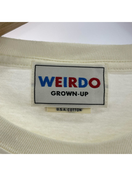 WEIRDO 長袖Tシャツ・カットソー FUCK 白（M）