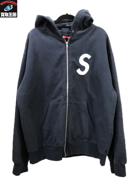 Supreme 23AW S Logo Zip Up Hooded Sweatshirts/NVY/L/ネイビー/シュプリーム