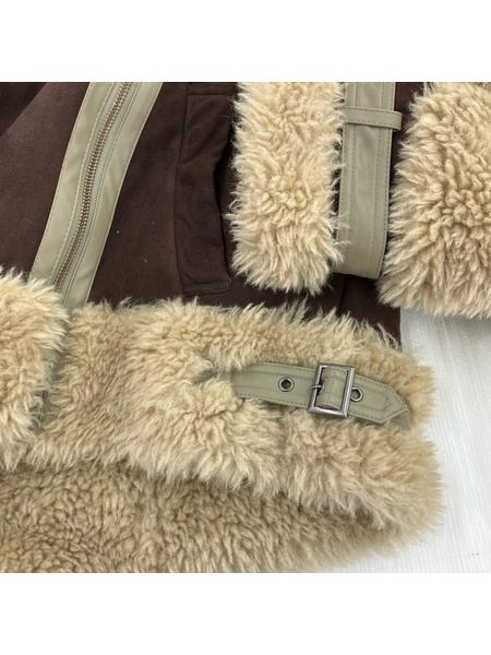 MURUA ジャケット ボアスリーブフェイクムートンジャケット[値下]