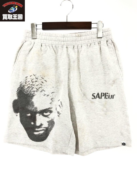 SAPeur VINTAGE SWEAT SHORTS BASKETMAN (L) グレー A0011-168[値下 ...190股上