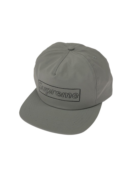 Supreme 21SS KAWS Chalk Logo 5-Panel キャップ グレー