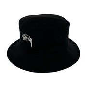 STUSSY バケットハット 黒