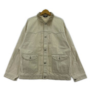 LQQK STUDIO EMBOSSED DENIM JACKET XL アイボリー