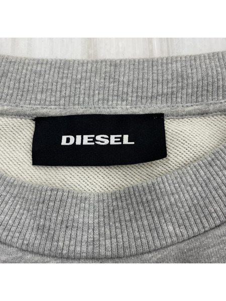 DIESEL L/S 78mg カプセルプリント スウェット グレー