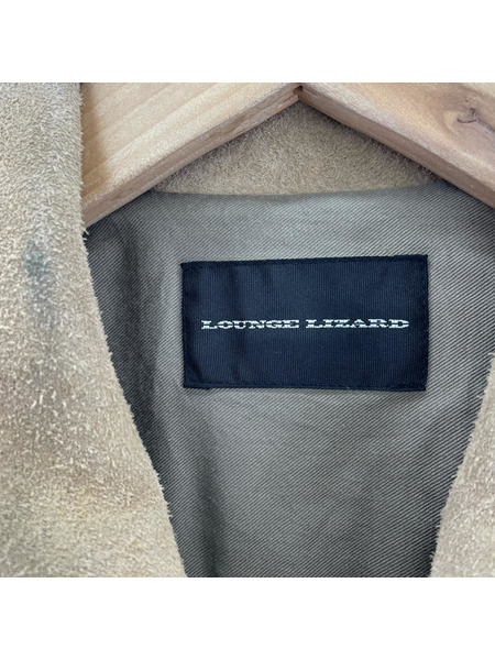 LOUNGE LIZARD レザージャケット スエードトラッカージャケット ベージュ 2