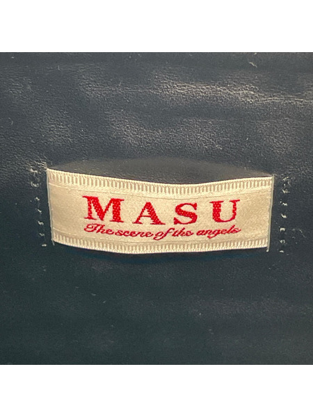 MASU LEATHER CAKE BAG BLACK