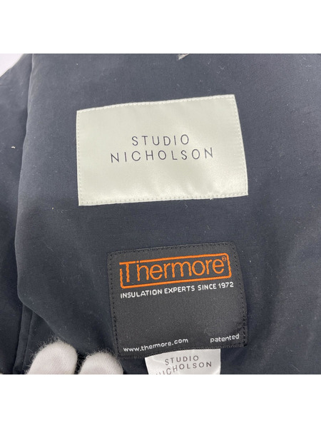 STUDIO NICHOLSON ダウンスカーフマフラー ブラック