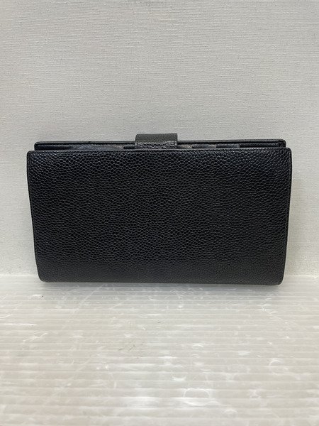CHANEL ココマーク キャビアスキン フラップウォレット 黒 8379684