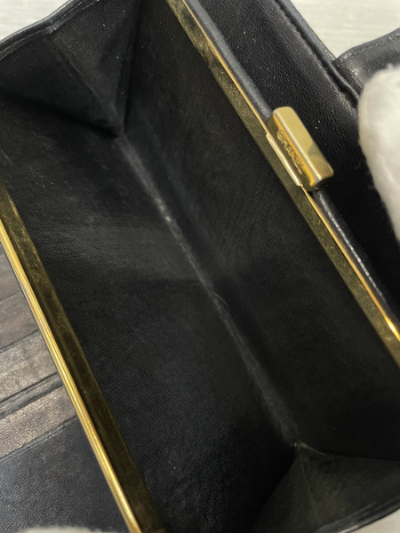 CHANEL ココマーク キャビアスキン フラップウォレット 黒 8379684