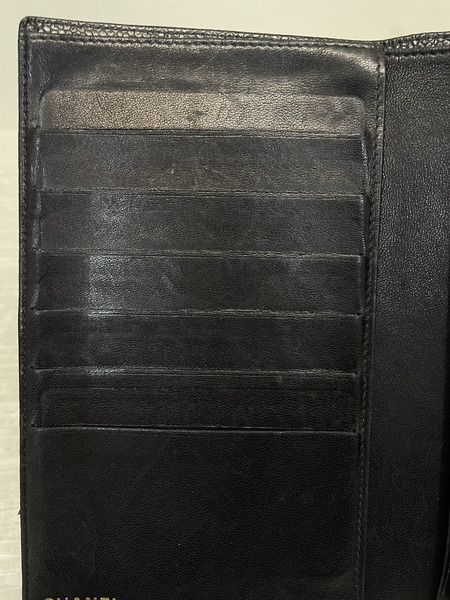 CHANEL ココマーク キャビアスキン フラップウォレット 黒 8379684