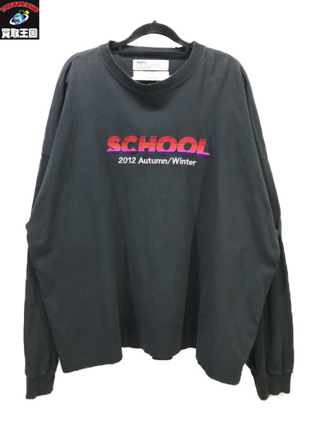 DAIRIKU SCHOOL Embroidery Vintage Tee BLK/黒/F/ダイリク