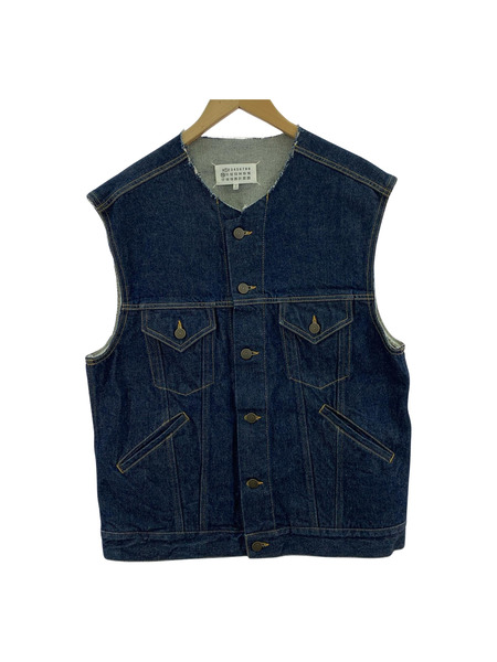 MAISON MARGIELA デニムジャケット 22SS ノーカラーデニムベスト