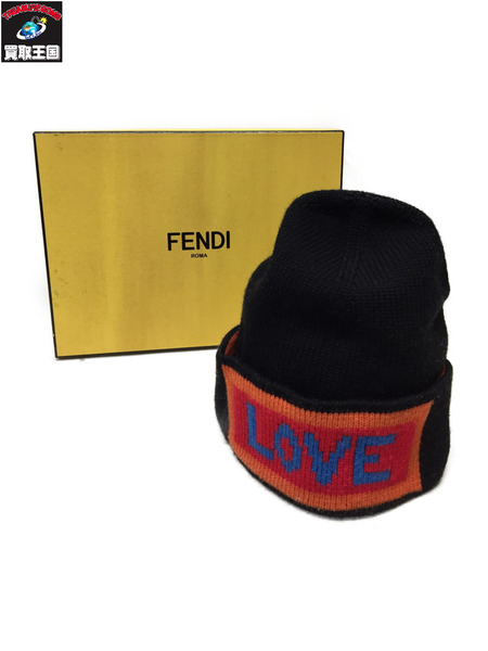 FENDI/LOVE/ウールニット帽/FXQ053[値下]