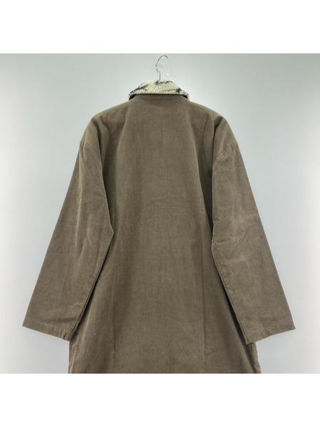 STUSSY WOMEN Long Corduroy Coat コーデュロイコート S 茶 215121