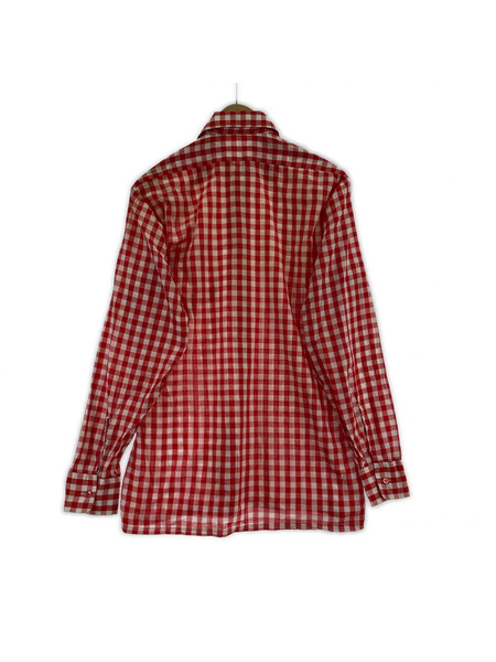 OLD・VINTAGE 長袖シャツ 70's ギンガムチェックシャツ RED