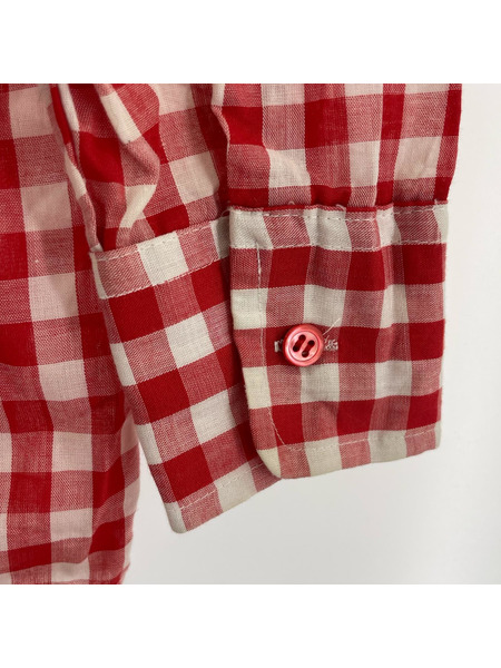 OLD・VINTAGE 長袖シャツ 70's ギンガムチェックシャツ RED