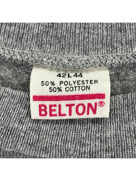 OLD・VINTAGE 80s BULLWINKE プリント スウェット 灰 (L)