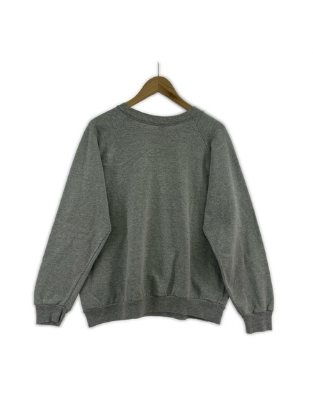OLD・VINTAGE 80s BULLWINKE プリント スウェット 灰 (L)