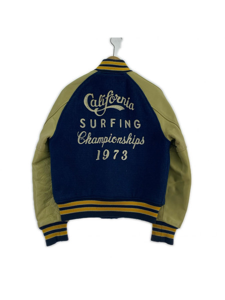 Whiteville 袖レザースタジャン[値下]