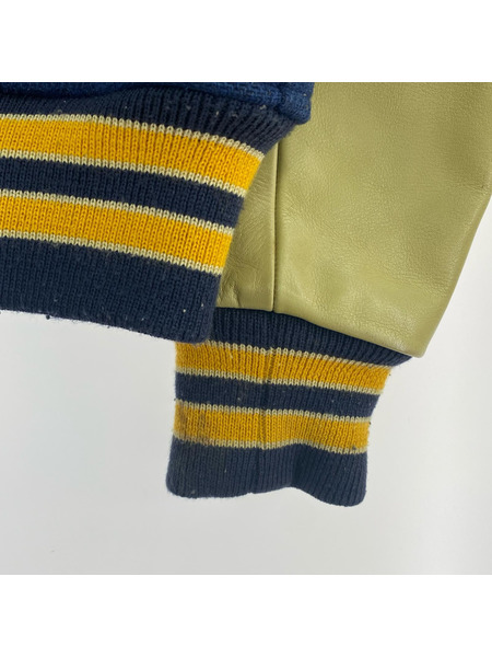 Whiteville 袖レザースタジャン[値下]