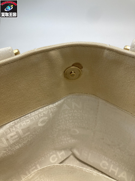 CHANEL シャネル チョコバー トートバック ホワイト