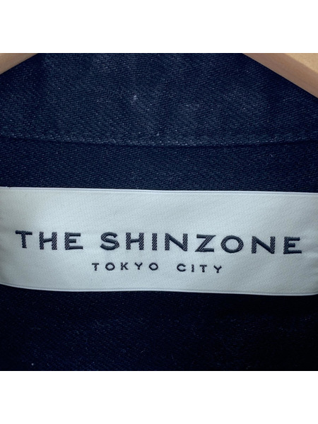 THE SHINZONE　HALF ZIP DENIM DRESS　ブラック 34