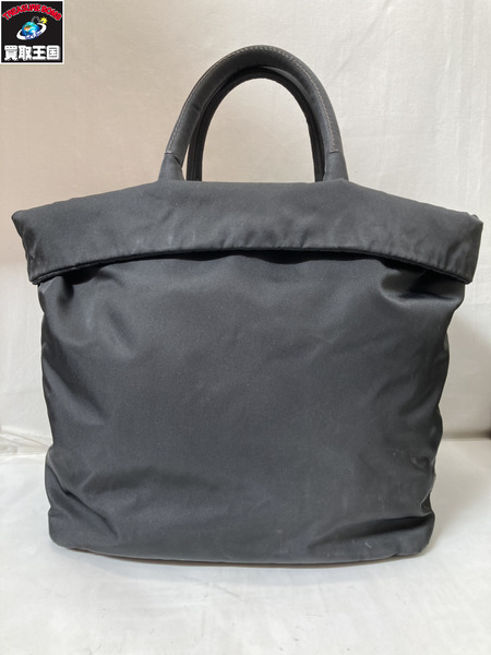 ハンドバッグ PRADA テスート　2WAY リバーシブル　ナイロン　トートバッグ　黒