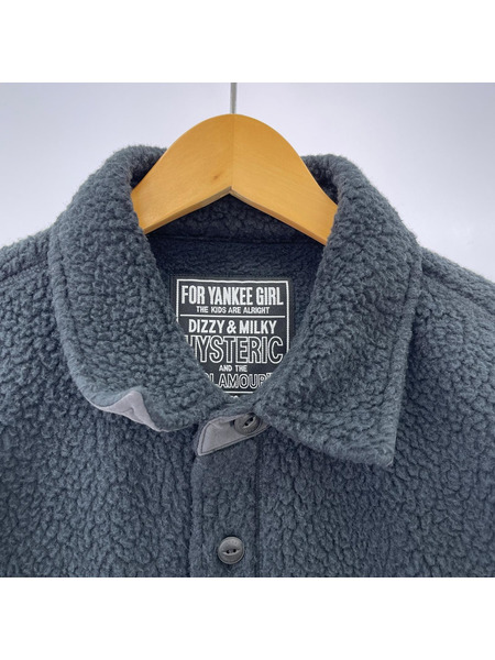 HYSTERIC GLAMOUR ジャケット 02243CH02 HYSワッペン CPOシャツ 黒 L