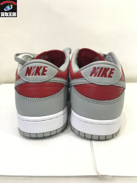 NIKE DUNK LOW QS/27.0cm/FQ6965-600 グレー/赤/ナイキ/スニーカー