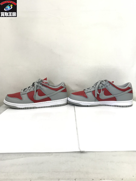 NIKE DUNK LOW QS/27.0cm/FQ6965-600 グレー/赤/ナイキ/スニーカー