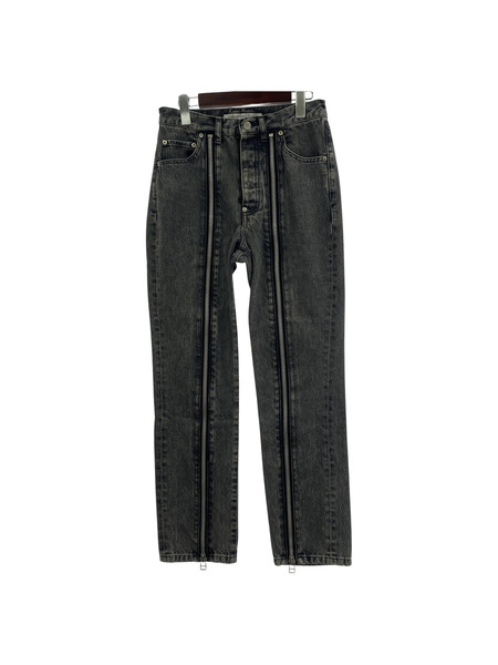 JOHN LAWRENCE SULLIVAN BLEACHED DENIM ZIPPED PANTS 44 グレー