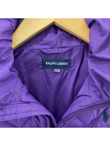 POLO RALPH LAUREN ナイロン ダウンジャケット 紫 130