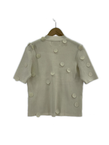 AKIRA NAKA 半袖Tシャツ・カットソー Elsa dot panel knit 1 ホワイト
