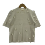 AKIRA NAKA 半袖Tシャツ・カットソー Elsa dot panel knit 1 ホワイト