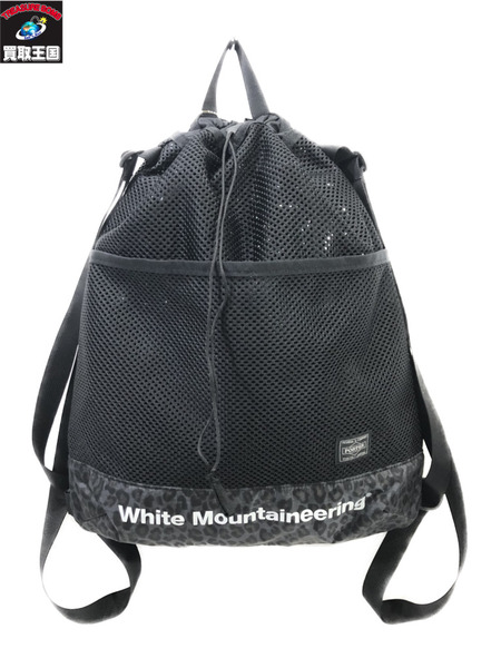 white mountaineering×PORTER/リュック/黒/ブラック/ホワイト