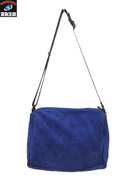 Supreme 23AW The NORTH FACE Suede Shoulder BAG Blue/青/シュプリーム