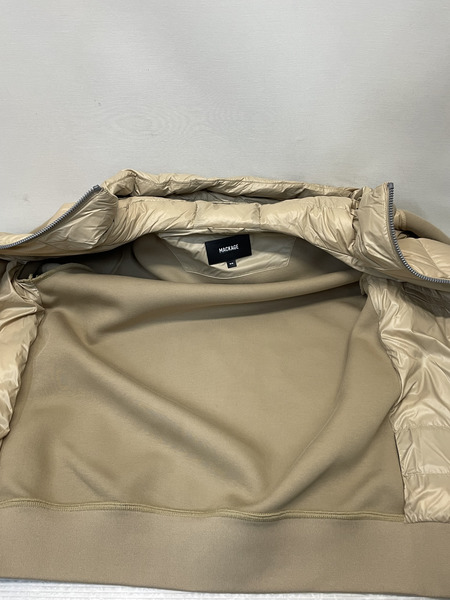 Mackage　25AW FRANK-R ニット切替キルティングジャケット M ベージュ